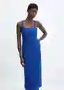 Vestido Liberty-H Azul Talla M Mujer Mango