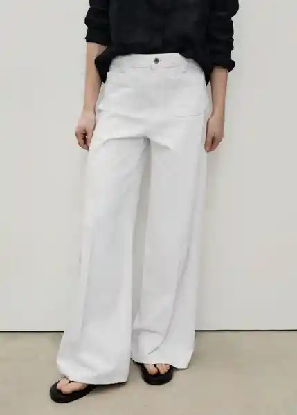 Jean Emma Blanco Talla 40 Mujer Mango