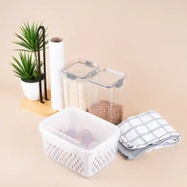 Contenedor Para Alimentos Con Cesta de Drenaje 33 L Miniso