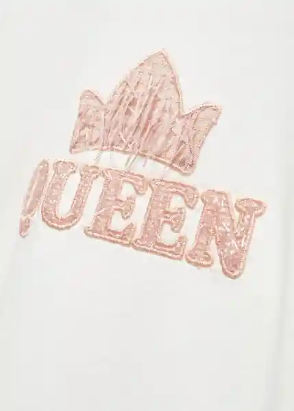 Camiseta Queen Off White Talla 08 Niña Mango