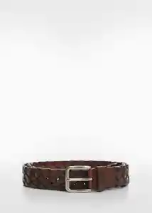 Cinturón Trenza Marrón Talla 80 Hombre Mango