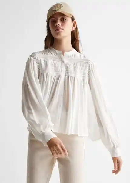 Blusa Belén Off White Talla 22 Mango Girl Mango