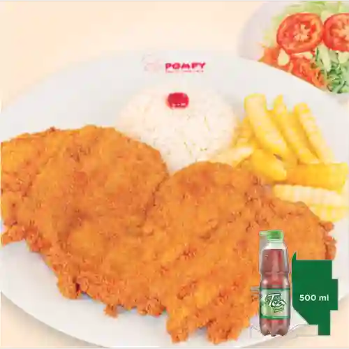 Combo Chuleta de Pollo + Mr Tea Limón 300 ml