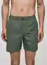 Short Bañador Liso Khaki Talla M Hombre Mango