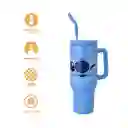 Vaso Doble Pared Con Pitillo Lilo & Stitch Azul 1200 mL Miniso