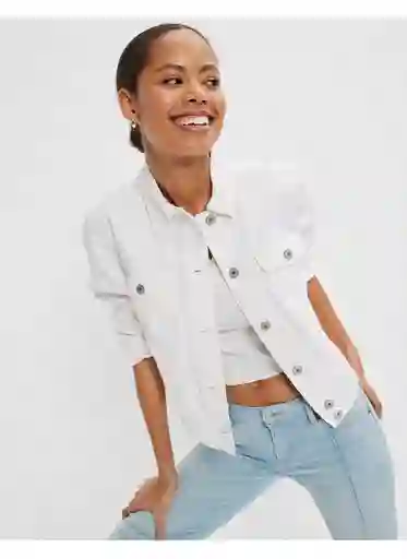 Chaqueta Mujer Blanco Talla SMALL American Eagle