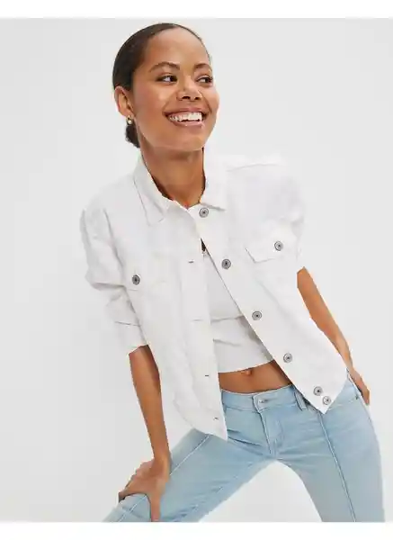 Chaqueta Mujer Blanco Talla SMALL American Eagle