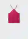 Top Lemon Fucsia Talla XS Mujer Mango