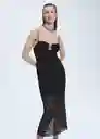 Vestido Onur Negro Talla M Mujer Mango