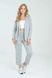 Blazer Abierto Color Gris Medio Talla S Ragged
