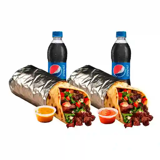 Combo burrito doble chicharrón mediano