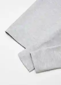 Top Sara-H Gris Claro Vigoré Talla XS Mujer Mango