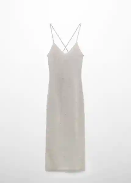 Vestido Tiffany Plata Talla XS Mujer Mango