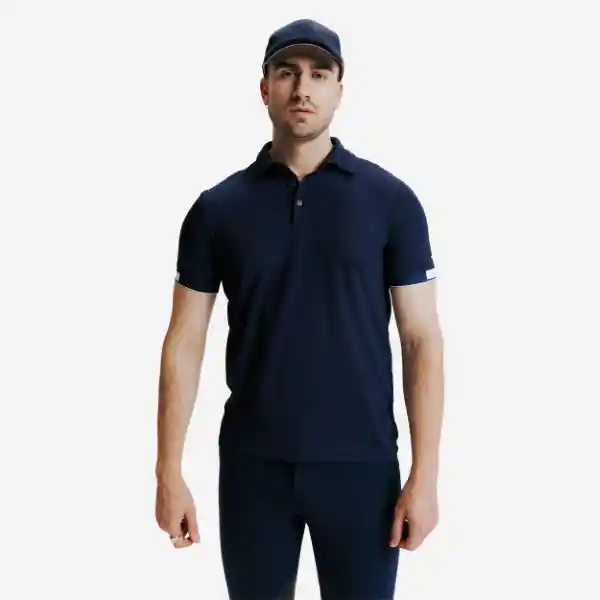 Fouganza Camisa Polo de Equitación Para Hombre Azul Talla M