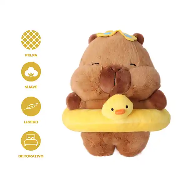 Peluche Playa Mimi Bara y su Pato Anillo Mini Family 12" Miniso