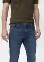 Jean Jan Tejano Oscuro Talla 40 Hombre Mango