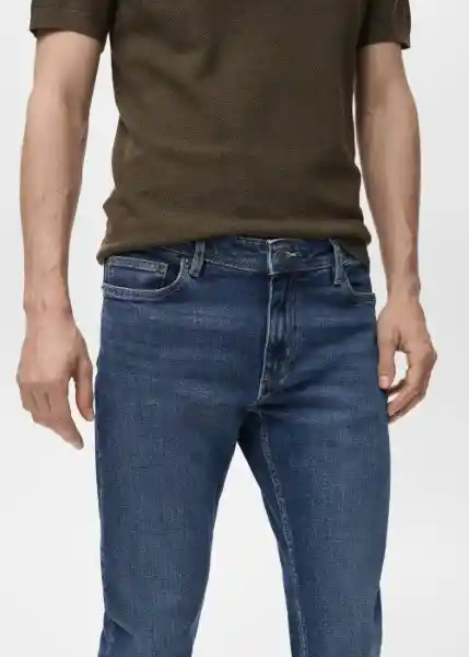 Jean Jan Tejano Oscuro Talla 40 Hombre Mango