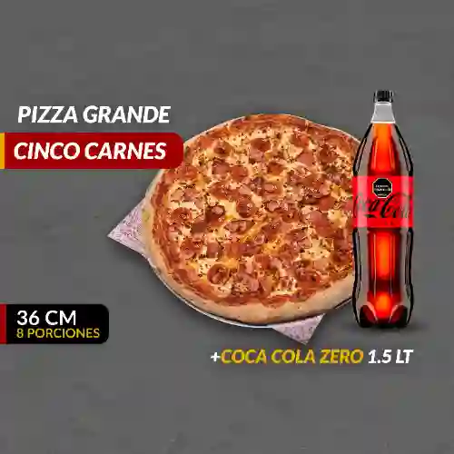 Pizza 5 Carnes (g) + Gaseosa 1,5l