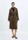 Abrigo Batin Khaki Talla S Mujer Mango