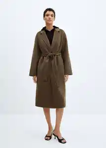 Abrigo Batin Khaki Talla S Mujer Mango