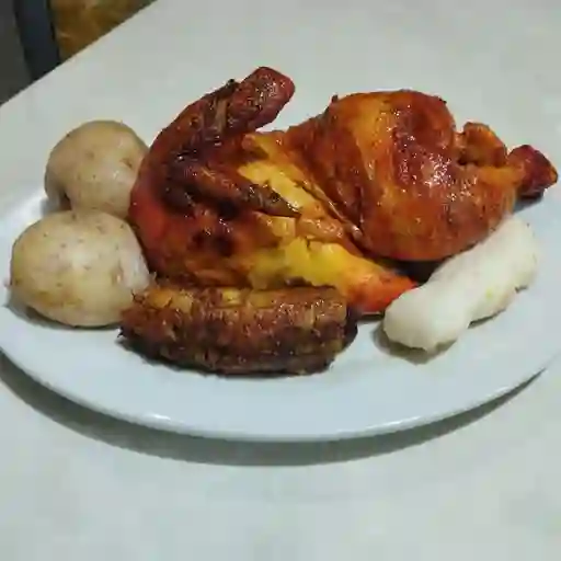 Medio pollo asado