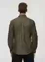 Camisa Oxford1 Khaki Talla L Hombre Mango