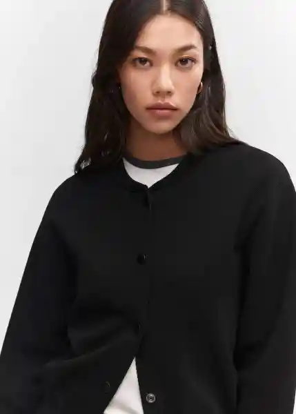 Cárdigan Dubidu Negro Talla M Mujer Mango