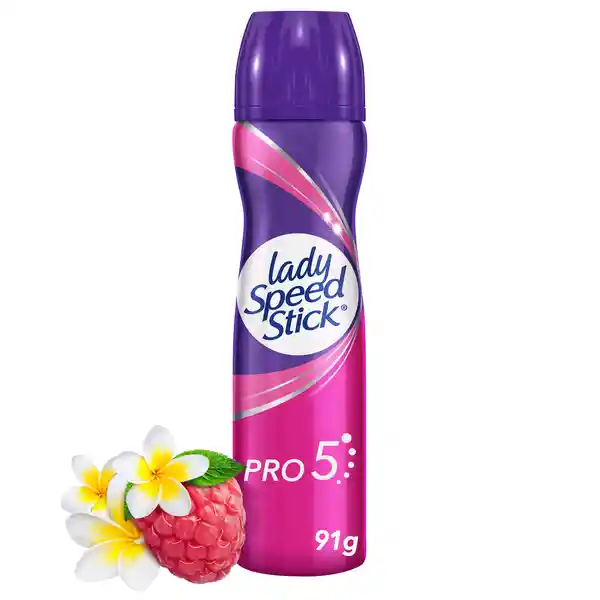 Desodorante Mujer Lady Speed Stick Pro5 Aerosol 91g