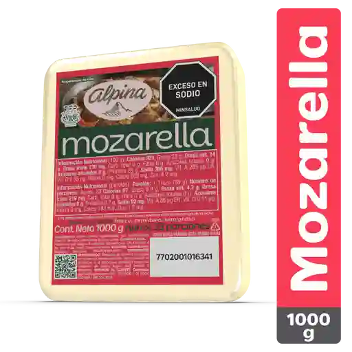 Alpina Queso Mozarella Porcionado 1000 g