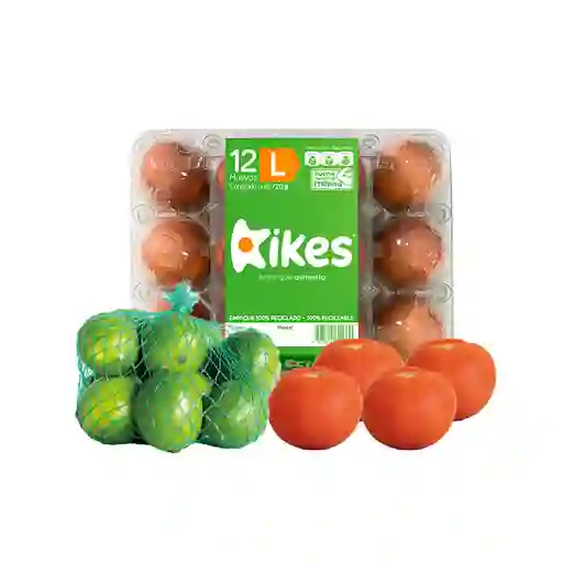 Combo Kikes Huevo Rojo L + Limón Tahití Turbo + Tomate Chonto