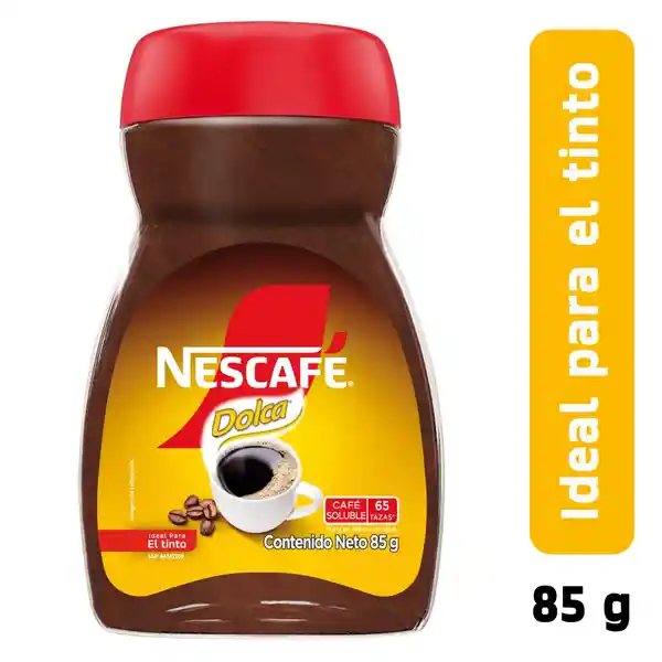 Café instantaneo NESCAFÉ® Dolca frasco x 85g