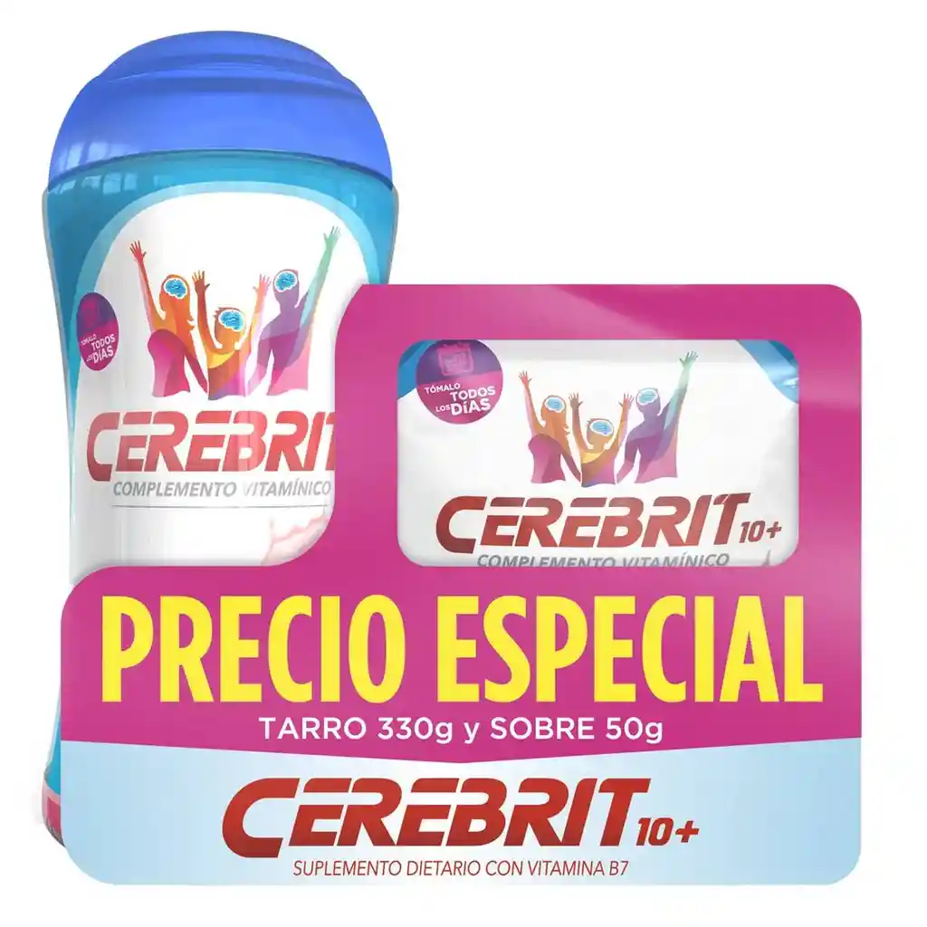 Cerebrit Fresa Tarro + 1 Sobre Precio Especial