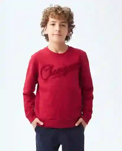 Sweatshirt Graphic Rojo Rio Oscuro Talla 14 Niño Chevignon