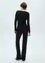 Camiseta Saco Negro Talla M Mujer Mango