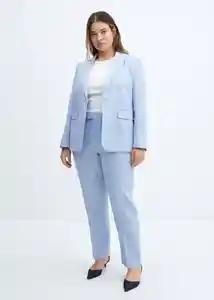 Blazer Americana Boreli Celeste Talla 36 Mujer Mango