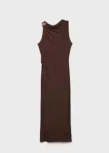 Vestido Mile Chocolate Talla S Mujer Mango