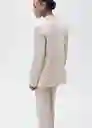 Blazer Americana Lou Nude Talla XS Mujer Mango