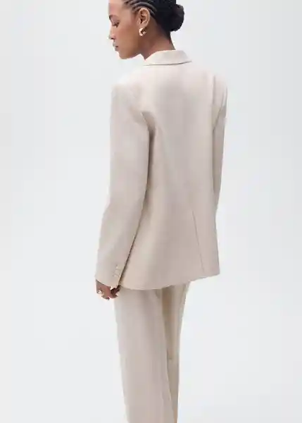 Blazer Americana Lou Nude Talla XS Mujer Mango