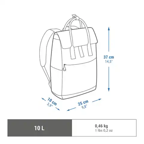 Quechua Maleta de Senderismo Nh Escape 150 Square Azul Talla 10L