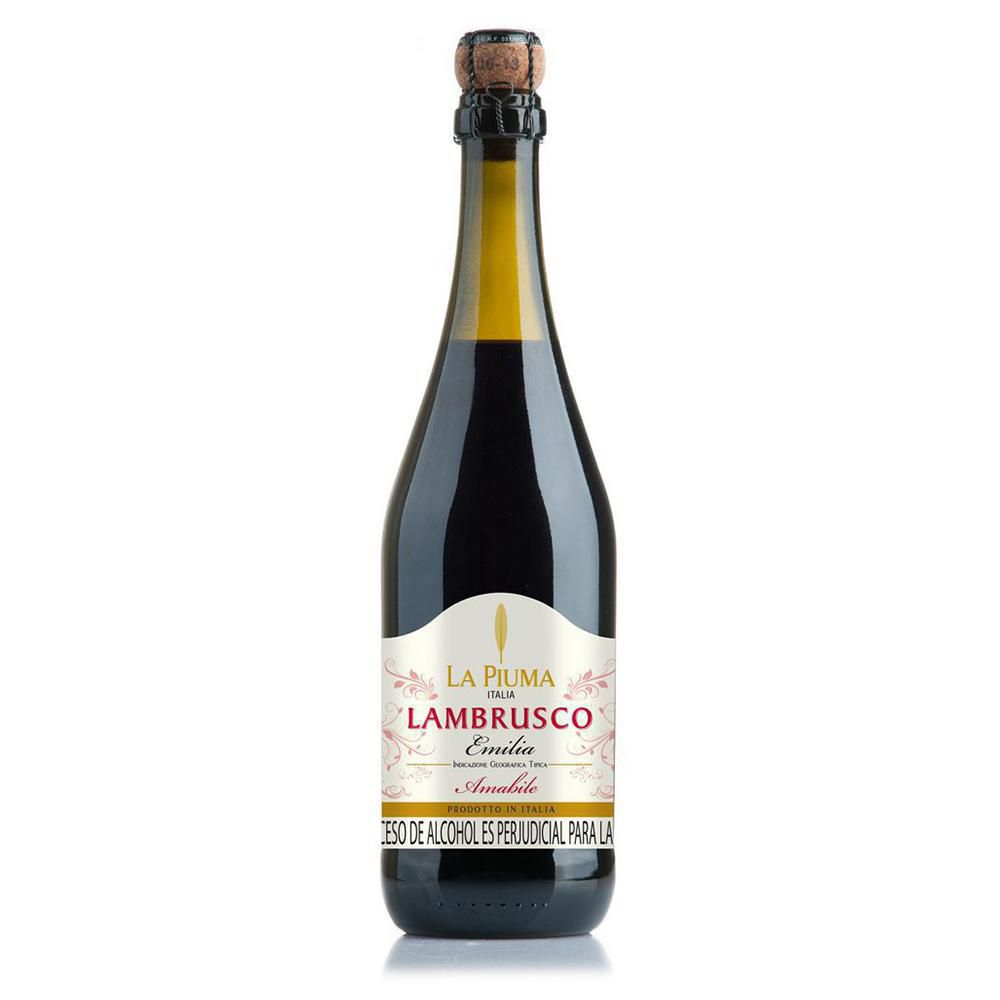 La Piuma Vino Tinto Lambrusco Amabile 750 ml