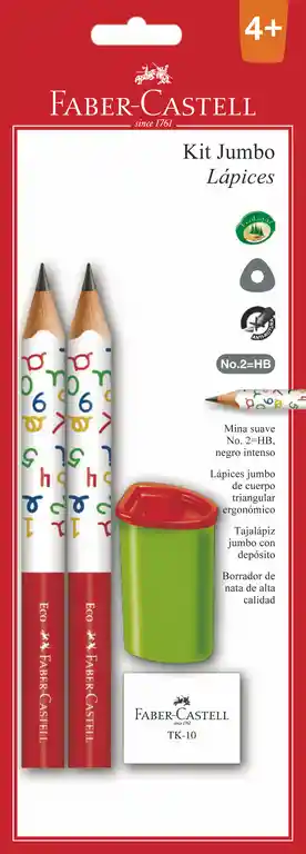 Faber Castell Kit Lapiz Jumbomas Tajalapiz