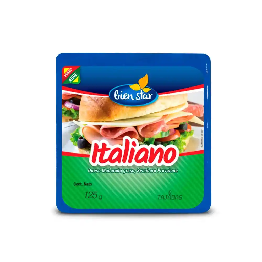 Bien Star Queso Italiano en Láminas