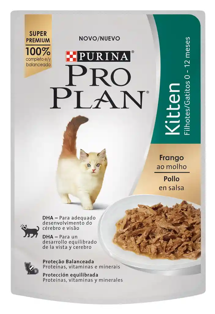 Comida humeda para gatitos sabor a pollo Purina Pro Plan x 85gr