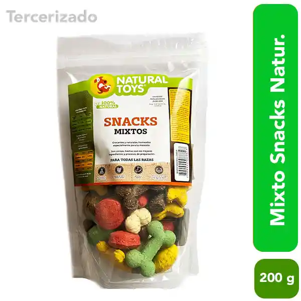 Natural Toys Snack Mixto Natural Fibra y Carne Para Perros 200 g
