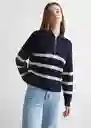 Buzo Jersey Zips Navy Talla 18 Teen Niñas Mango