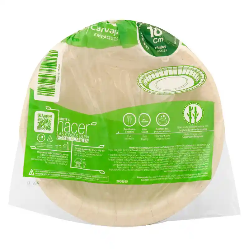 Bouquet Plato Cartón 18 cm