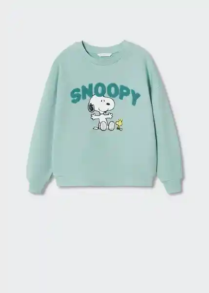 Sudadera Snoopy Verde Talla 10 Niñas Mango