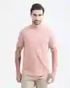 Camiseta Básica Masculino Rosa Cenizo Medio Talla XS Chevignon