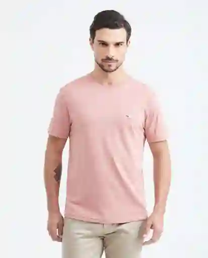 Camiseta Básica Masculino Rosa Cenizo Medio Talla XS Chevignon