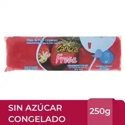 Canoa Pulpa de Fresa Congelada sin Azúcar 